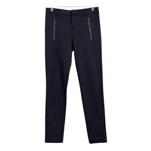 Vince Pants Womens 2 Blue Ponte Slim Ankle Zip Pocket Dress Work Career Office